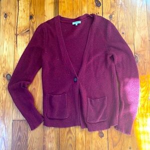 MADEWELL burgundy cardigan
